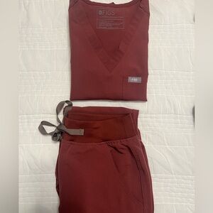 Figs - Dark Cherry Scrub Set